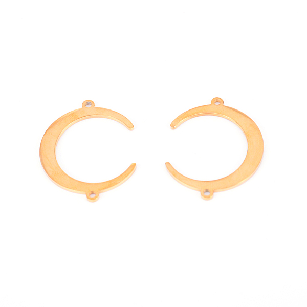 

PandaHall Stainless Steel Links Connector, Moon, Golden, 29.5x23.5x1.5mm, Hole: 1.6mm Stainless Steel Moon