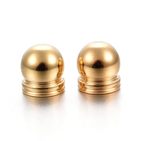 

PandaHall 304 Stainless Steel Cord End Caps, Golden, 8.5x8mm, Hole: 6mm 304 Stainless Steel