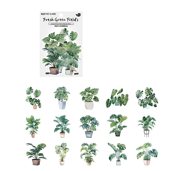 

PandaHall 30Pcs Plant Waterproof PET Decorative Stickers, Self-adhesive Plant Decals, for DIY Scrapbooking, Green, 34~55mm PET Other Plants...