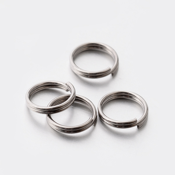

PandaHall 304 Stainless Steel Split Rings, Double Loops Jump Rings, Stainless Steel Color, 7x1mm, about 6mm inner diameter, Hole: 6mm 304...
