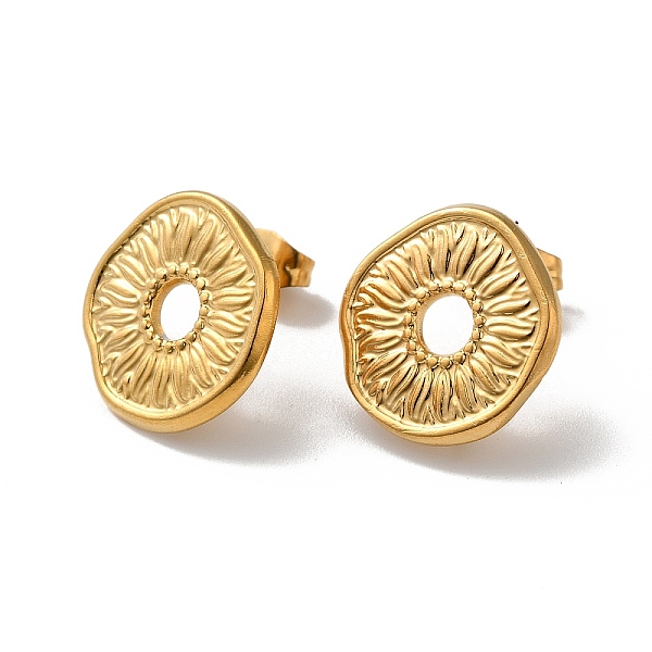 

PandaHall 304 Stainless Stud Earring Findings, with Vertical Loops, Donut, Golden, 16x16mm, Hole: 2.7mm, Pin: 0.5mm 304 Stainless Steel...