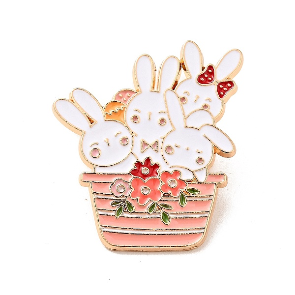

PandaHall Rabbit Theme Enamel Brooch, Light Gold Alloy Badge for 2023 Year Chinese Style Gift, Bag Pattern, 35.3x31.2x1.6mm Alloy+Enamel Bag