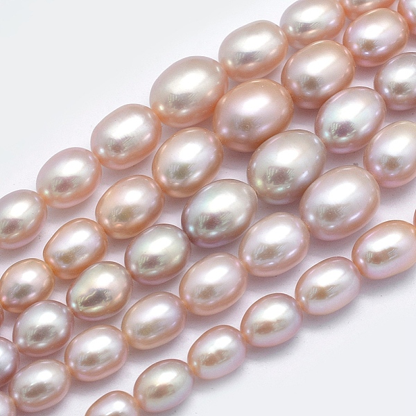 

PandaHall Natural Cultured Freshwater PearlBeads Strands, Graduated, Thistle, 5~12x4~9mm, Hole: 0.8mm, about 62pcs/strand, 15.7 inch Pearl..., Purple