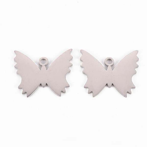 

PandaHall 304 Stainless Steel Pendants, Laser Cut, Butterfly, Stainless Steel Color, 21x25x1mm, Hole: 2mm 304 Stainless Steel Butterfly