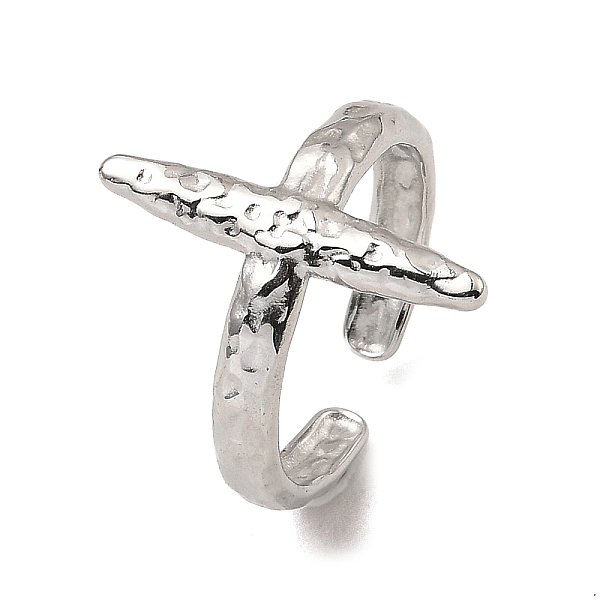 

PandaHall 304 Stainless Steel Open Cuff Rings, Bar, Stainless Steel Color, US Size 6 3/4(17.1mm) 304 Stainless Steel Oval