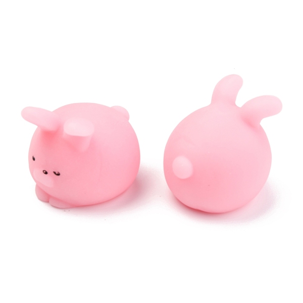 

PandaHall Rabbit Shape Stress Toy, Funny Fidget Sensory Toy, for Stress Anxiety Relief, Pink, 34x32x36mm Plastic Pink