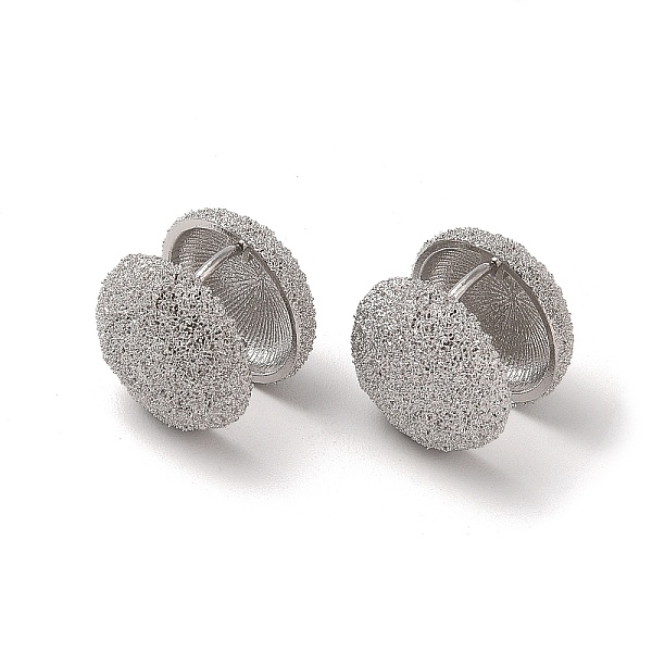 

PandaHall Brass Stud Earrings, Round, Platinum, 16x16.5mm Brass Round