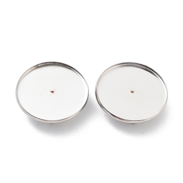 

PandaHall 304 Stainless Steel Brooch Base Settings, Flat Round, Stainless Steel Color, 31.5x2mm, Tray: 30.5mm 304 Stainless Steel