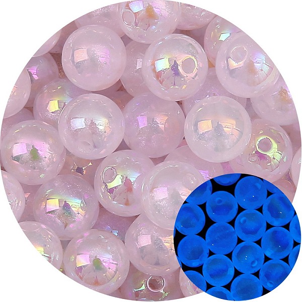 

PandaHall Luminous Acrylic Bead, Round, Plum, 12mm, 5pcs/bag Acrylic Round Purple