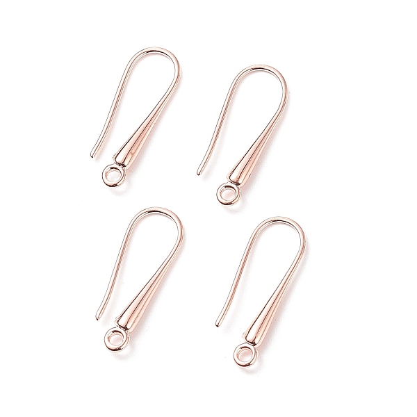

PandaHall Eco-Friendly Brass Earring Hooks Findings, Cadmium Free & Nickel Free & Lead Free, Rose Gold, 21x9x2.3~2.8mm, Hole: 1.5mm, 20...