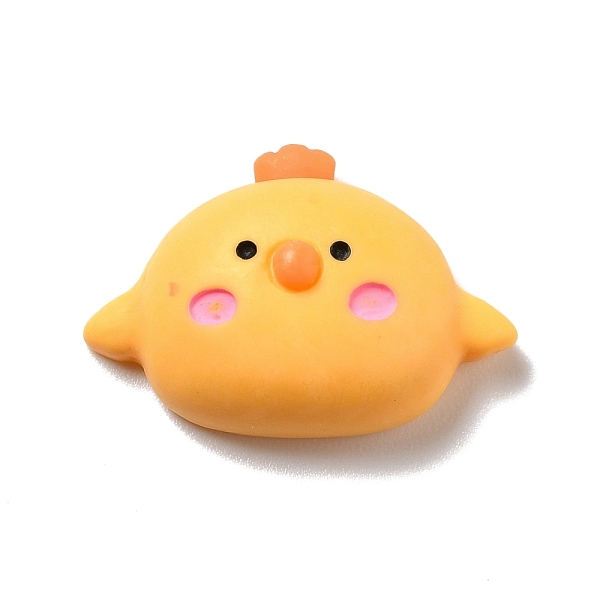 

PandaHall Opaque Resin Decoden Cabochons, Frosted, Chick, Gold, 17x24.5x9mm Resin Other Animal Gold