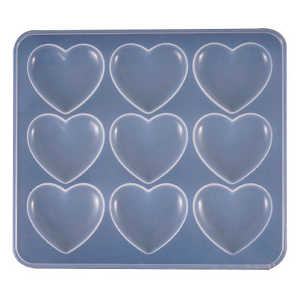 

PandaHall Silicone Molds, Epoxy Resin Casting Molds, For UV Resin, DIY Jewelry Craft Making, Heart, White, 17.5x16x0.5cm, Inner Size...