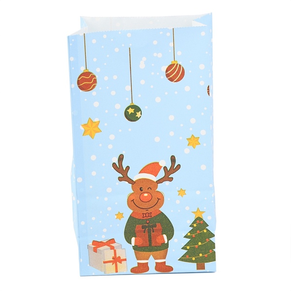 

PandaHall Christmas Theme Kraft Paper Bags, Gift Bags, Snacks Bags, Rectangle, Reindeer Pattern, 23.2x13x8cm Paper Deer