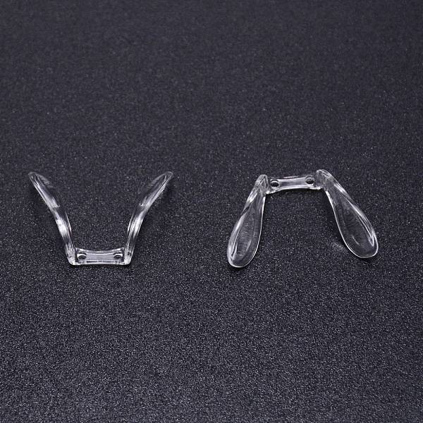 

PandaHall Plastic Eyeglass Nose Pads, U-shape, for Glasses Accessories, Clear, 19x28x8mm, Hole: 1mm Plastic Clear