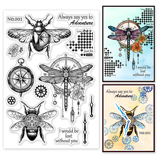 

PandaHall Custom PVC Plastic Clear Stamps, for DIY Scrapbooking, Photo Album Decorative, Cards Making, Insects, 160x110x3mm Plastic Insects...