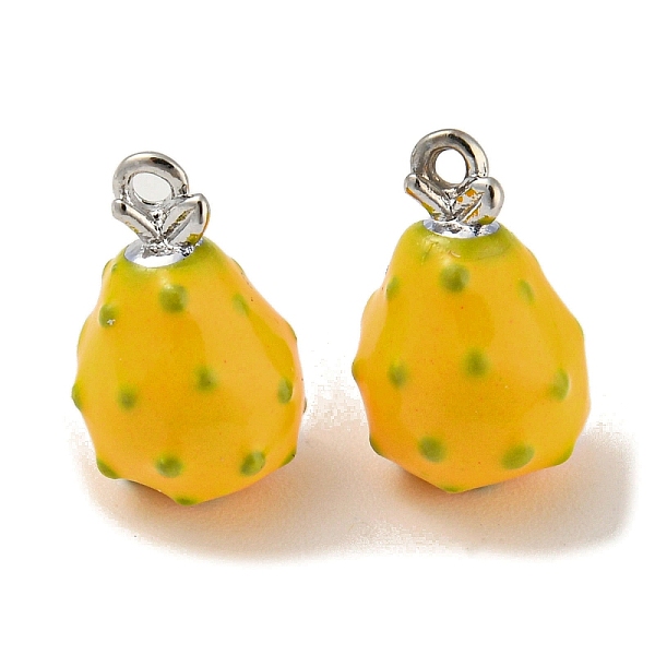 

PandaHall Real Platinum Plated Brass Enamel Charms, Pineapple Charm, Gold, 12x7mm, Hole: 1mm Brass+Enamel Pineapple Gold