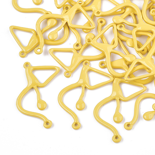 

PandaHall Spray Painted Alloy Links connectors, Gold, 34x24x2.5mm, Hole: 1.4mm Alloy Others Gold