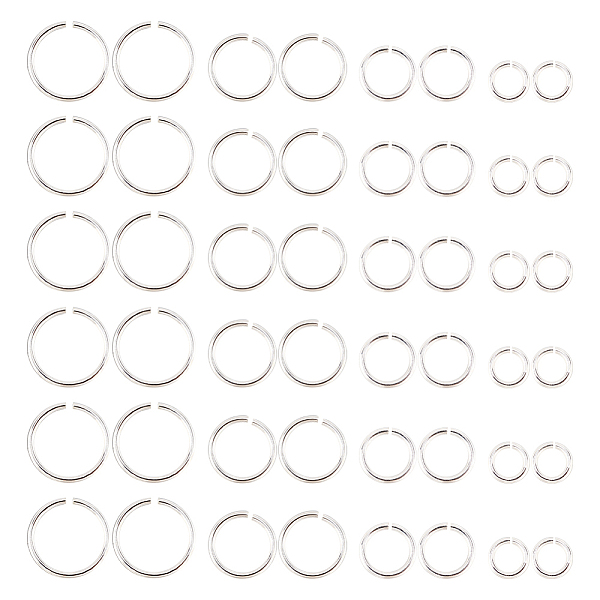 

PandaHall DICOSMETIC 80Pcs 4 Sizes Sterling Silver Jump Rings 2/2.5/4/5mm Open Jump Rings DIY Split Rings Small O Ring Connector for...