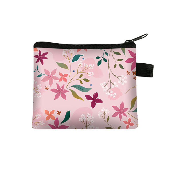 

PandaHall Flower Pattern Cartoon Style Polyester Clutch Bags, Change Purse with Zipper & Key Ring, for Women, Rectangle, Pink, 13.5x11cm...