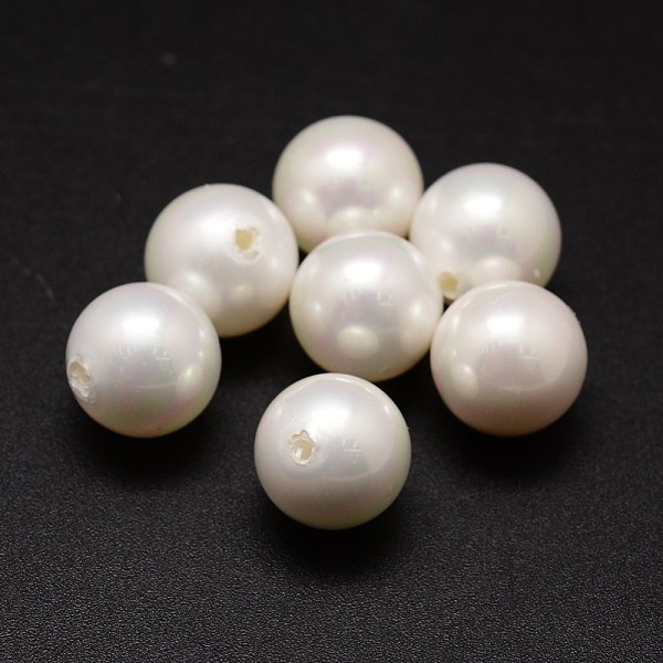 

PandaHall Shell Pearl Beads, Round, Grade A, Half Drilled, White, 16mm, Hole: 1mm Shell Pearl Round White