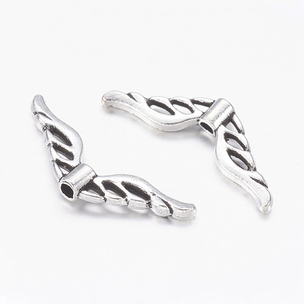 

PandaHall Tibetan Style Alloy Beads, Wing, Lead Free and Cadmium Free, Antique Silver, 22x8x3mm, Hole: 1mm Alloy Wing