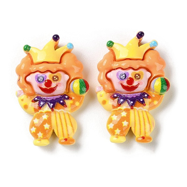 

PandaHall Funny Opaque Resin Cabochons, Clown, Orange, 33x22x9mm Resin Others Orange