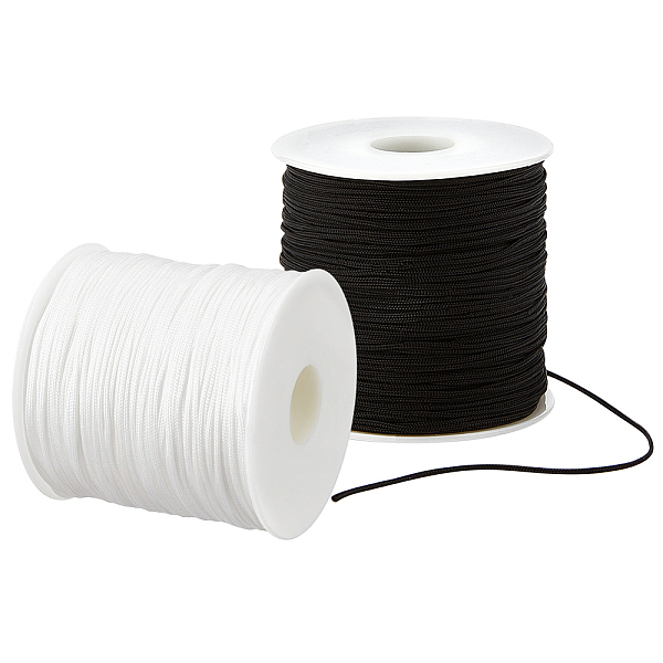 

PandaHall 2 Rolls 2 Colors Nylon Thread, DIY Material for Jewelry Making, Mixed Color, 1mm, 100 yards/roll, 1 roll/color Nylon Multicolor