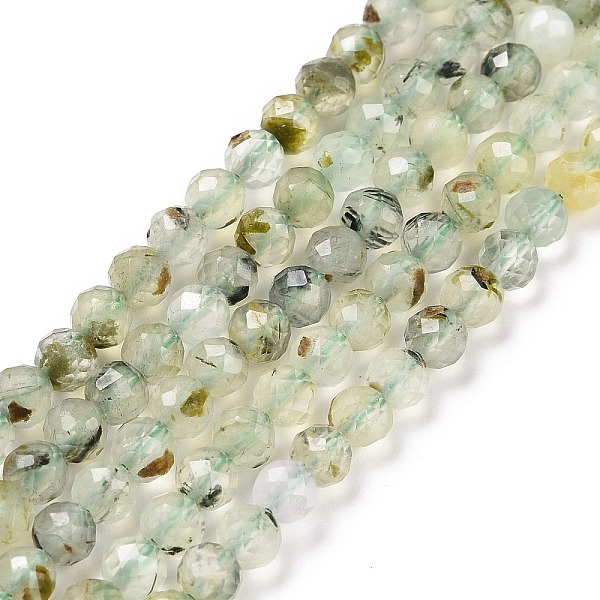 

PandaHall Natural Prehnite Beads Strands, Faceted, Round, 4mm, Hole: 0.7mm, about 93~94pcs/strand, 15.35~15.55 inch(39~39.5cm) Prehnite...