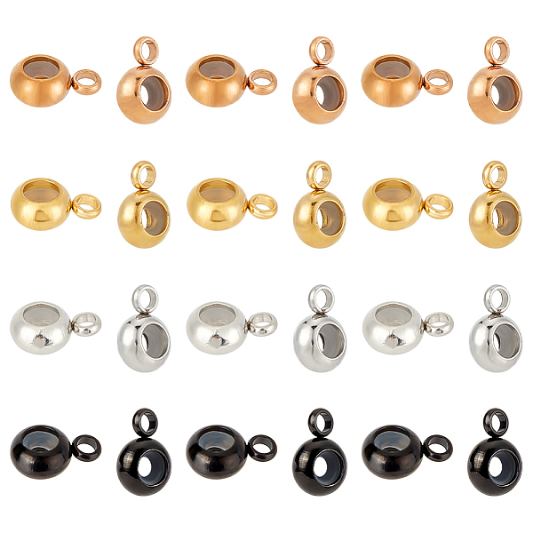 

PandaHall UNICRAFTALE 32Pcs 4 Colors Stainless Steel Tube Bails Loop Bails Dangle Hanger Links Slider Stopper Beads with 304 Stainless Steel...