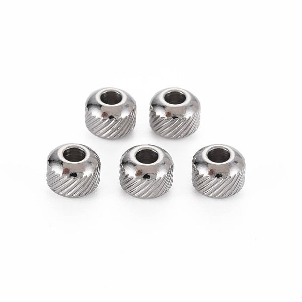 

PandaHall 201 Stainless Steel Beads, Column, Cadmium Free & Nickel Free & Lead Free, Rondelle, Stainless Steel Color, 8x2mm, Hole: 3mm 201...