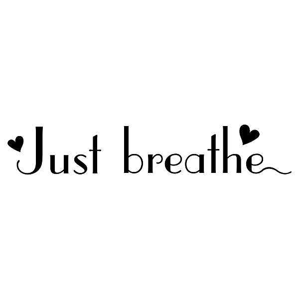 PandaHall SUPERDANT Motivational Wall Decals Quotes Just Breathe Vinyl Wall Decal Yoga Quotes Positive Relax Motto Art Letters Sayings...