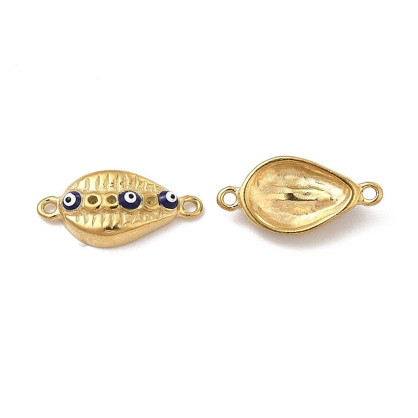 

PandaHall Vacuum Plating 201 Stainless Steel Evil Eye Enamel Connector Rhinestone Settings, Real 18K Gold Plated, Shell, Midnight Blue, Fit...