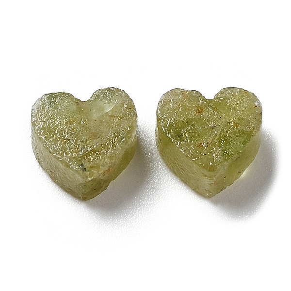 

PandaHall Natural Peridot Cabochons, Heart, 6~7x6~6.5x3mm Peridot Heart