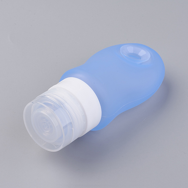 

PandaHall Creative Portable Silicone Points Bottling, Shower Shampoo Cosmetic Emulsion Storage Bottle, Cornflower Blue, 109x49mm, Capacity...
