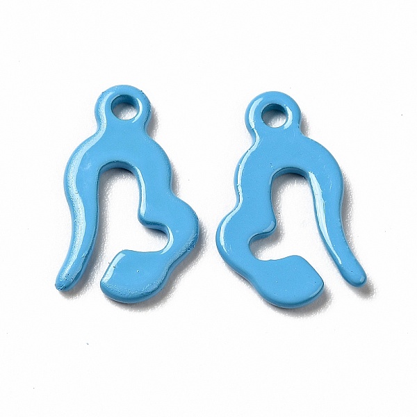

PandaHall Spray Painted 201 Stainless Steel Charms, Sky Blue, 13x8x1mm, Hole: 1.2mm 201 Stainless Steel Others