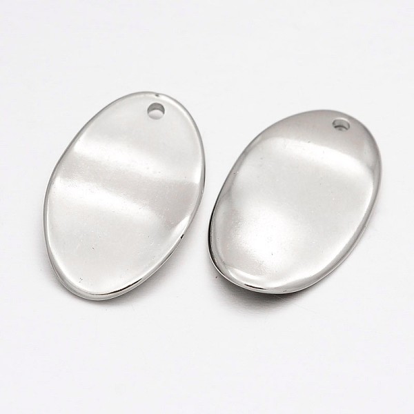 

PandaHall Oval CCB Plastic Pendants, Platinum, 26.5x16.5x1.5mm, Hole: 2mm Plastic Oval
