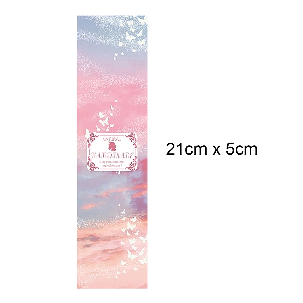 

PandaHall Starry Sky Theeme Handmade Soap Paper Tag, Both Sides Coated Art Paper Tape with Tectorial Membrane, for Soap Packaging, Rectangle..., Pink