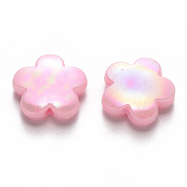 

PandaHall Opaque Acrylic Beads, AB Color Plated, Flower, Mixed Color, 14x14.5x4.5mm, Hole: 1.8mm, about 980pcs/500g Acrylic Flower..., Multicolor