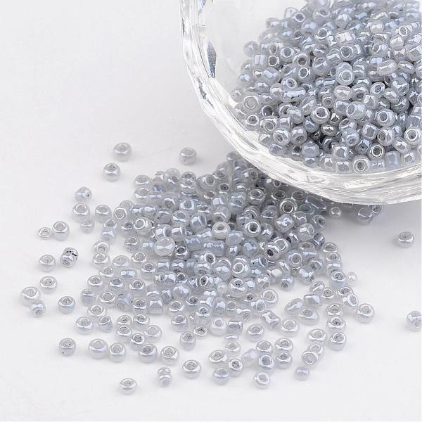 

PandaHall 12/0 Ceylon Round Glass Seed Beads, Gray, Size: about 2mm in diameter, hole:1mm, about 3303pcs/50g Glass Gray