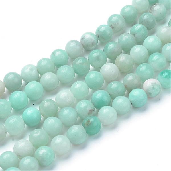 

PandaHall Natural Amazonite Beads Strands, Round, 4~4.5mm, Hole: 1mm, about 83~93pcs/strand, 14.5~15.3 inch Amazonite Round