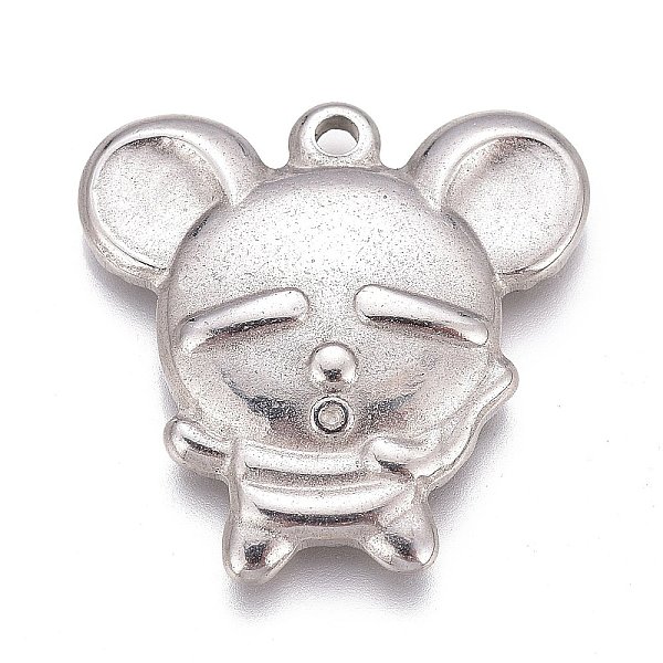 

PandaHall 304 Stainless Steel Pendants Rhinestone Settings, Mouse, Stainless Steel Color, Fit for 1mm Rhinestone, 18x18x2.8mm, Hole: 1.5mm...