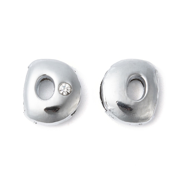 Alloy Rhinestone Initial Letter.d Slide Charms Fit DIY Wristbands & Bracelets