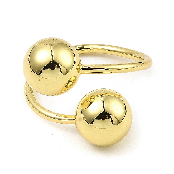 

PandaHall Rack Plating Brass Round Ball Beded Open Cuff Rings, Long-Lasting Plated, Lead Free & Cadmium Free, Golden, Inner Diameter: 20mm...