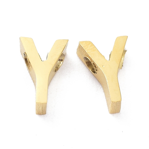 

PandaHall Ion Plating(IP) 304 Stainless Steel Charms, Alphabet, Golden, Letter.Y, 8x6x3mm, Hole: 1.8mm 304 Stainless Steel Letter Y