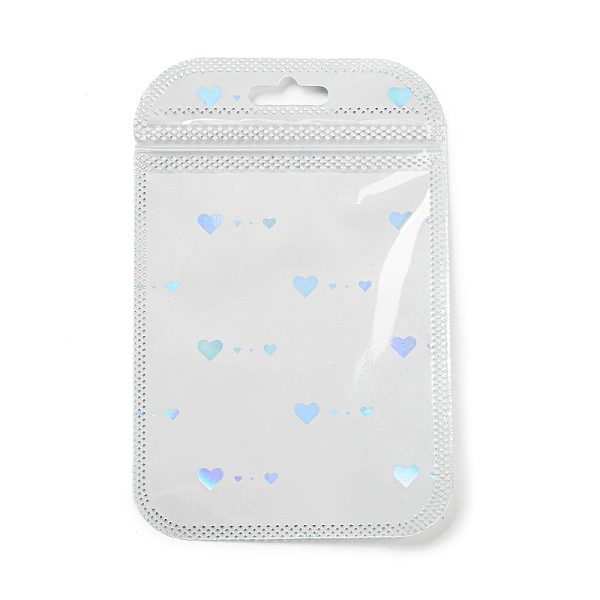 

PandaHall Rectangle Laser Plastic Yin-yang Zip Lock Gift Bags, Self Sealing Reclosable Package Pouches for Pen Keychain Watch Storage, White...