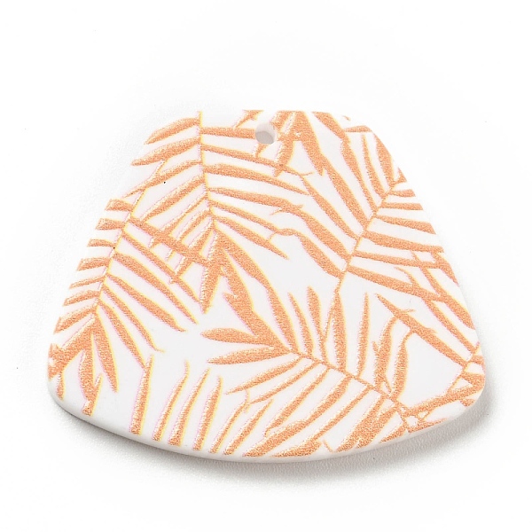 

PandaHall Printed Acrylic Pendants, Trapezoid with Leaf Pattern, Sandy Brown, 27x33x2mm, Hole: 1.5mm Acrylic Trapezoid