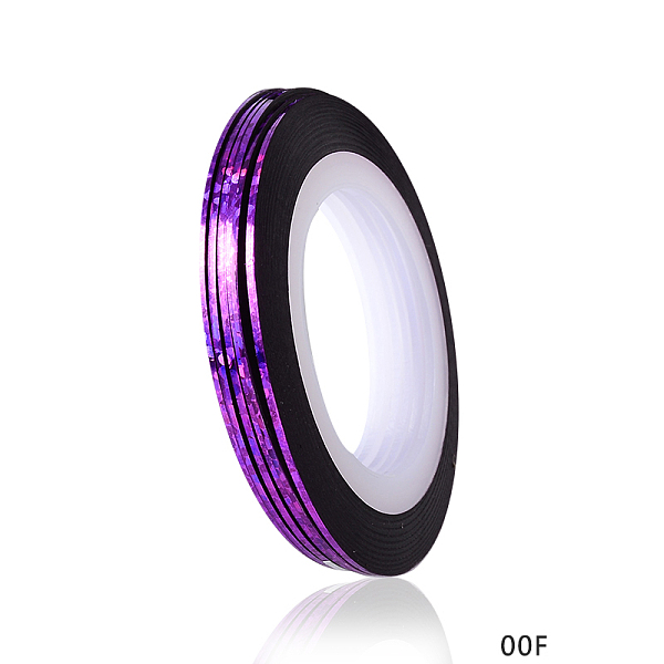 

PandaHall Laser Nail Striping Tape Line, Rolls Striping Tape Adhesive Sticker, for DIY Nail Tip Decoration, Dark Violet, 0.8mm, 20m/roll..., Purple
