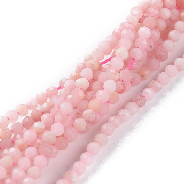 

PandaHall Natural Pink Opal Beads Strands, Round, Faceted, 2mm, Hole: 0.5mm, about 166pcs/strand, 15.55inch(39.5cm) Pink Opal Round