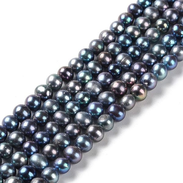 

PandaHall Natural Cultured Freshwater Pearl Beads Strands, Potato, Grade 3A++, Dyed, Black, 6~7x6~7mm, Hole: 0.9mm, about 58pcs/strand...