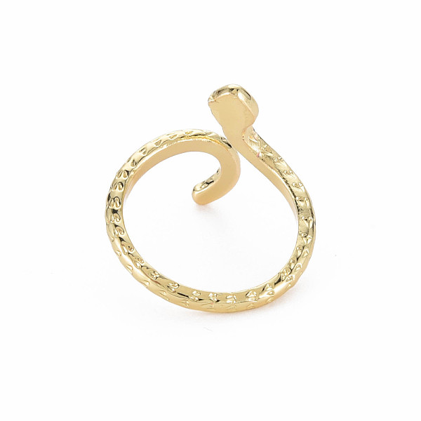 

PandaHall Rack Plating Alloy Cuff Rings, Open Rings, Cadmium Free & Lead Free, Snake, Light Gold, US Size 7(17.3mm) Alloy